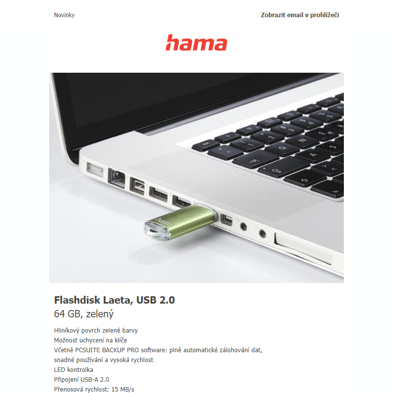 Novinky:  Hama USB flah disky, SD paměťová karta