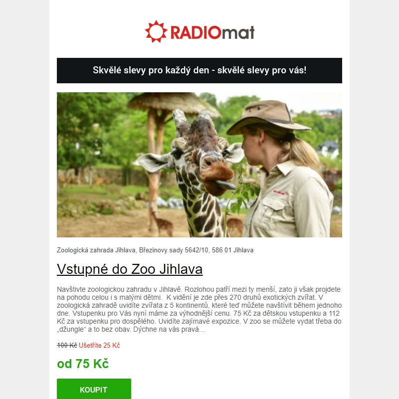 Navštivte zoologickou zahradu v Jihlavě - vstupné máte nyní se slevou 25%