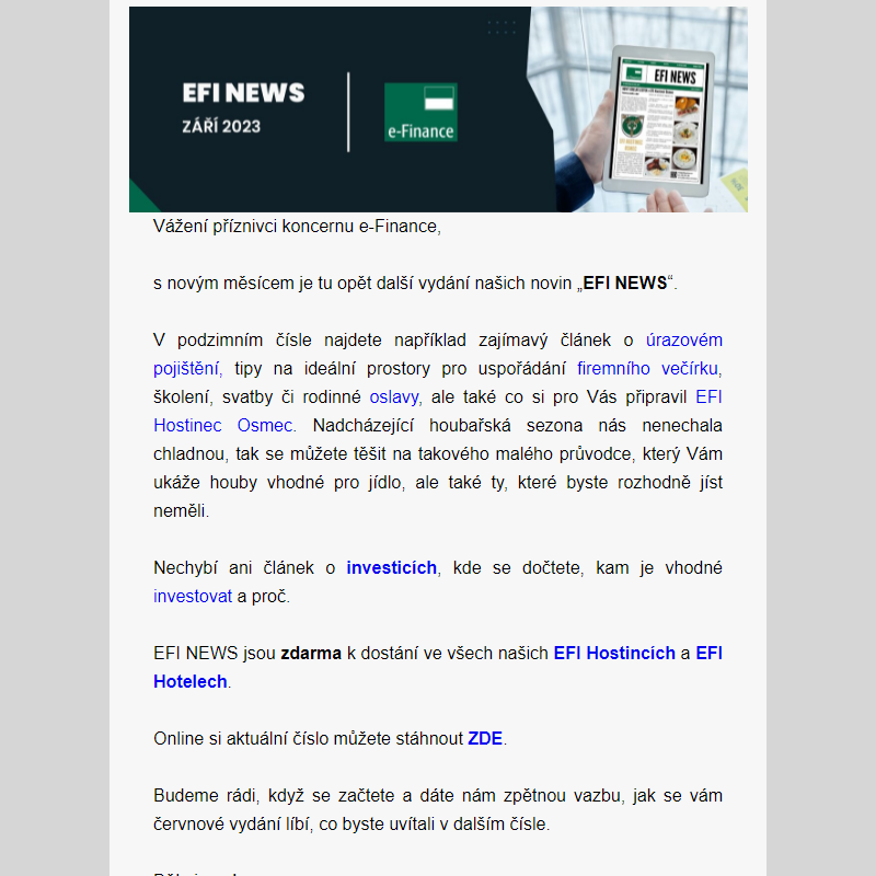 Přečtěte si EFI NEWS pro září
