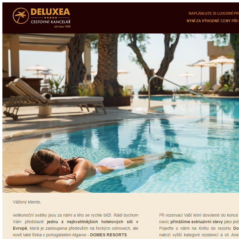 Domes Resorts - zaručeně kvalitní dovolená v Evropě