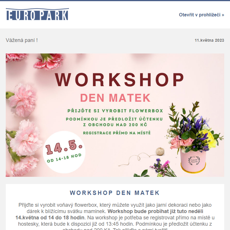 Květinový workshop a módní poradenství v Orsay!