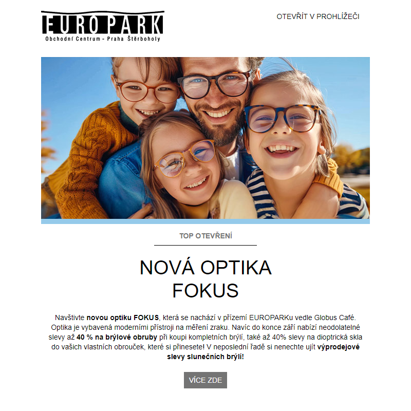 Nově otevřeno - FOKUS optik _