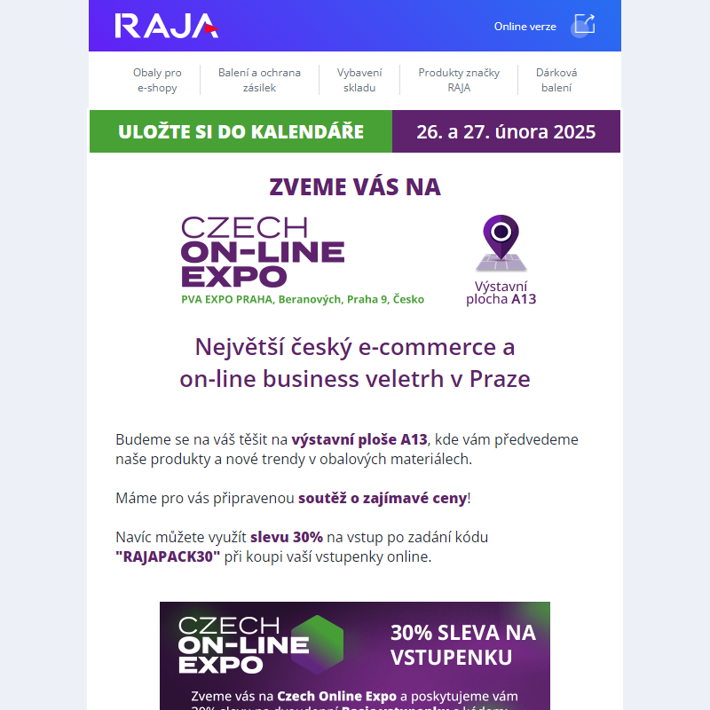 NEZAPOMEŇTE! CZECH ONLINE EXPO POZVÁNKA