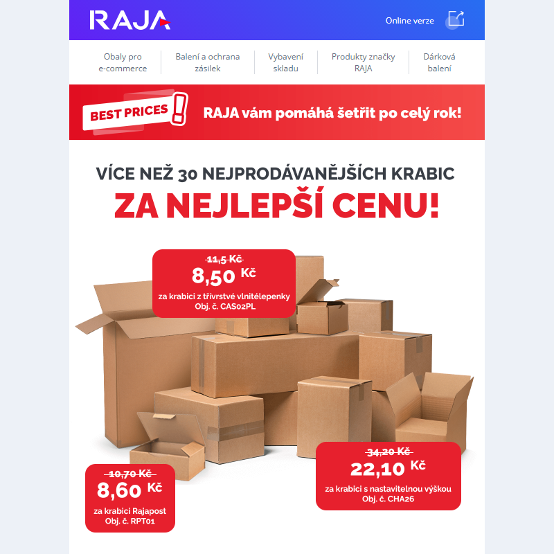 Oslavte Mezinárodní den krabic s našimi RAJA produkty