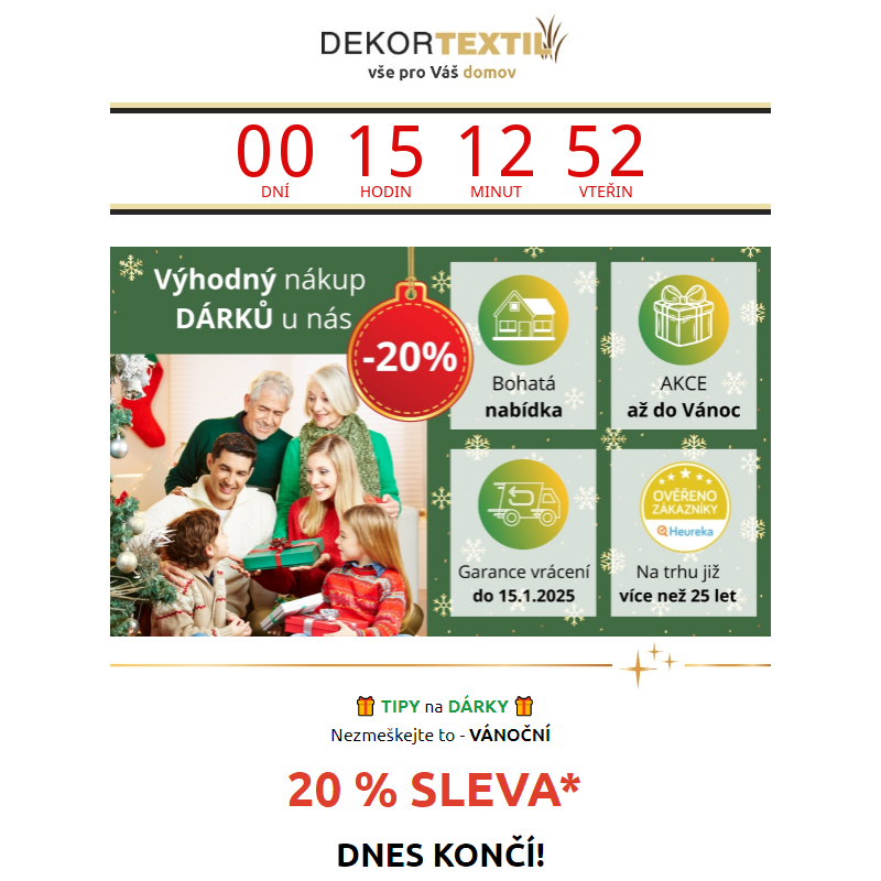 _Už jen DNES 20% SLEVA na všechny SUPER dárky_