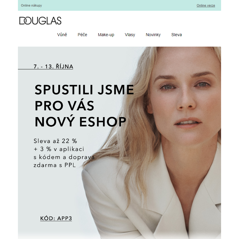 Eshop i aplikace Douglas v novém šatě