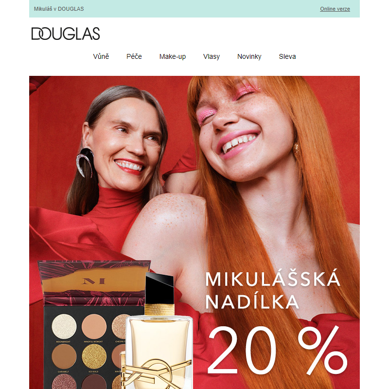 Mikulášská nadílka v DOUGLAS přináší 20 % slevu k nákupu