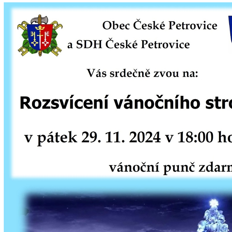 Rozsvícení vánočního stromku 29. 11. 2024