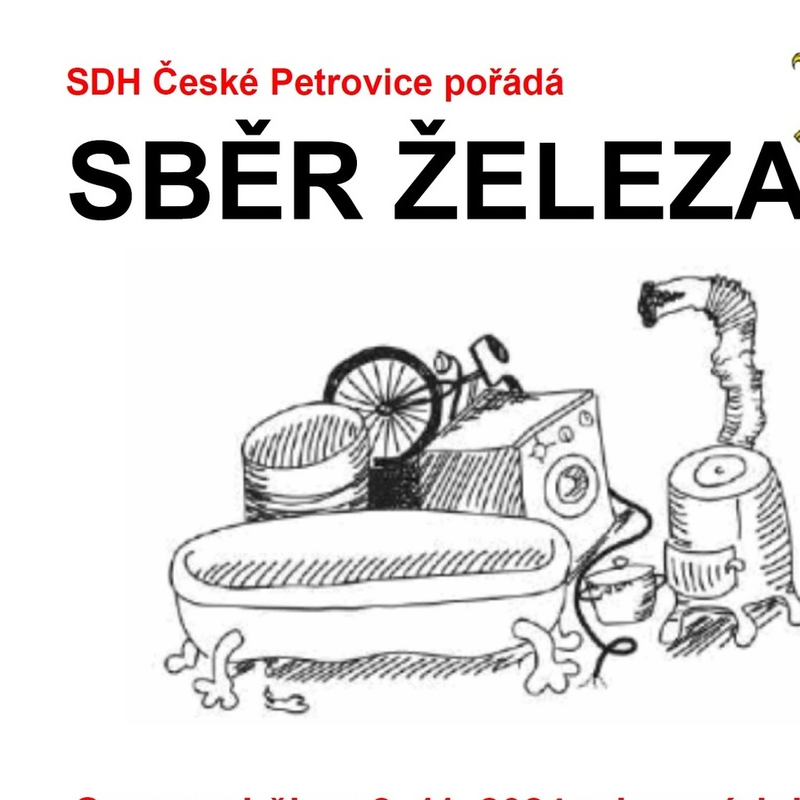 SDH České Petrovice - sběr železa 2. 11. 2024