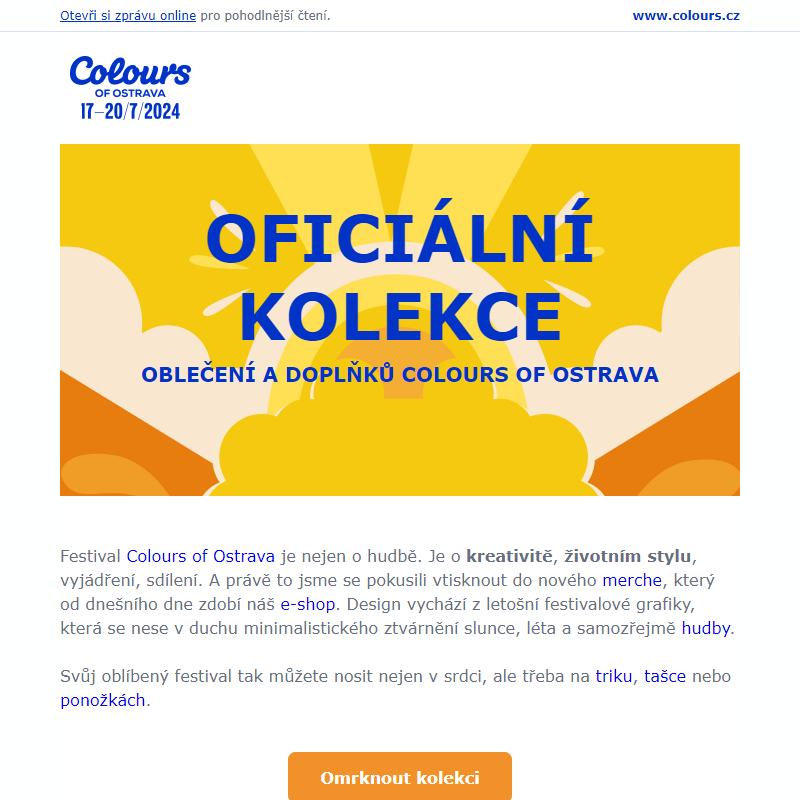 Oblékněte se do Colours. Festivalový merch je tady!