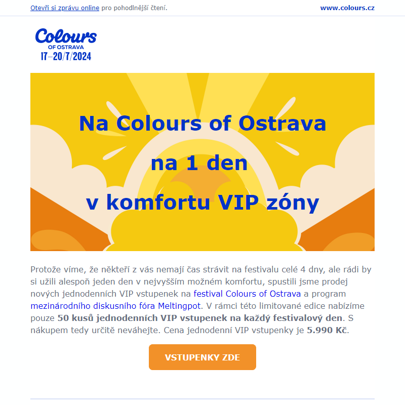 VIP vstupenky na 1 den