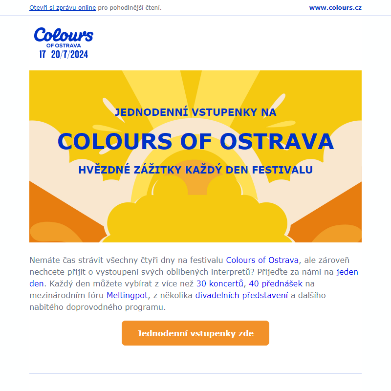 Na Colours of Ostrava na jeden den? Proč ne