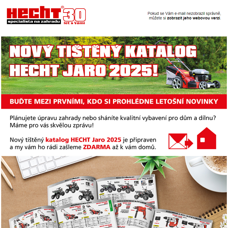 Nový tištěný katalog HECHT Jaro 2025! Objednejte si ho ZDARMA __