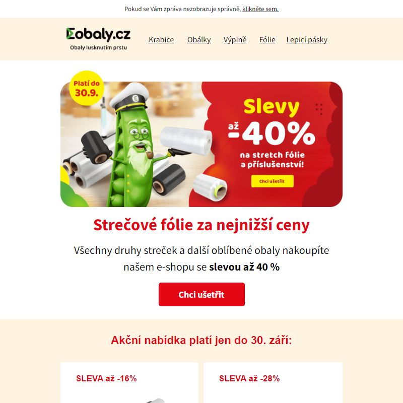 Slevy až 40 % brzy končí.