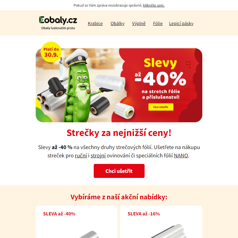 Strečové fólie | slevy až -40%