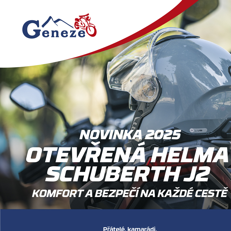 Moto novinka 2025: Otevřená helma SCHUBERTH J2 právě v prodeji!