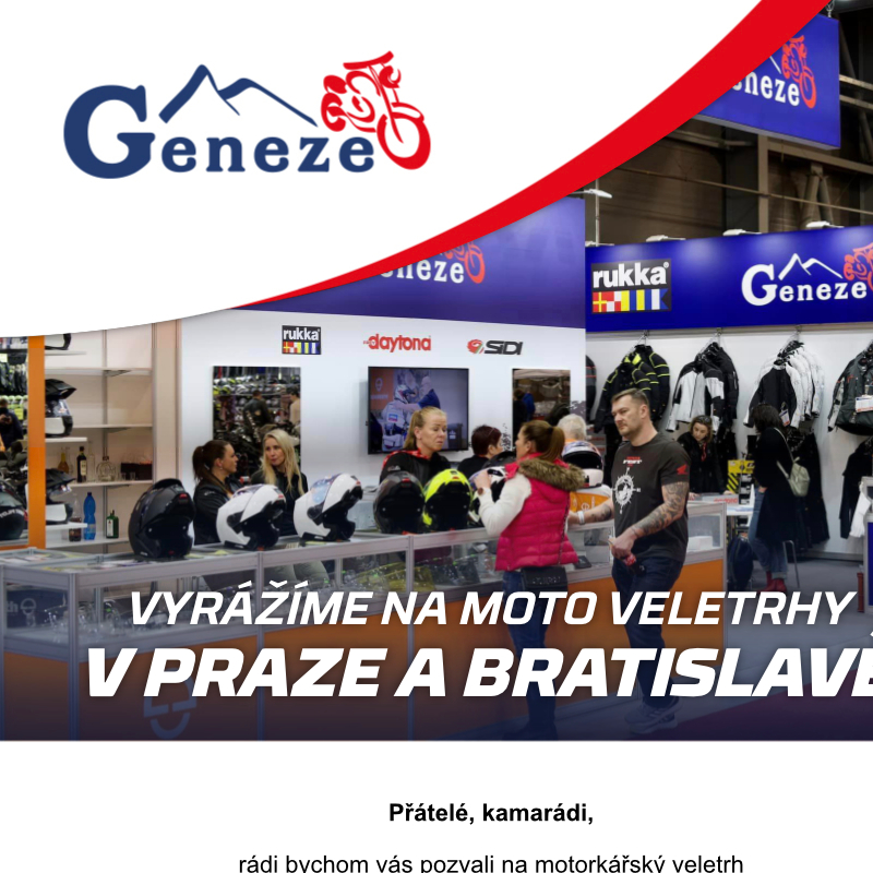 Zveme vás na moto veletrhy v Praze a Bratislavě!