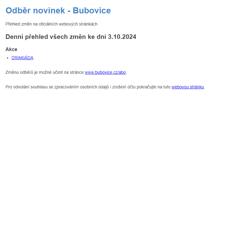 Odběr novinek ze dne 3.10.2024