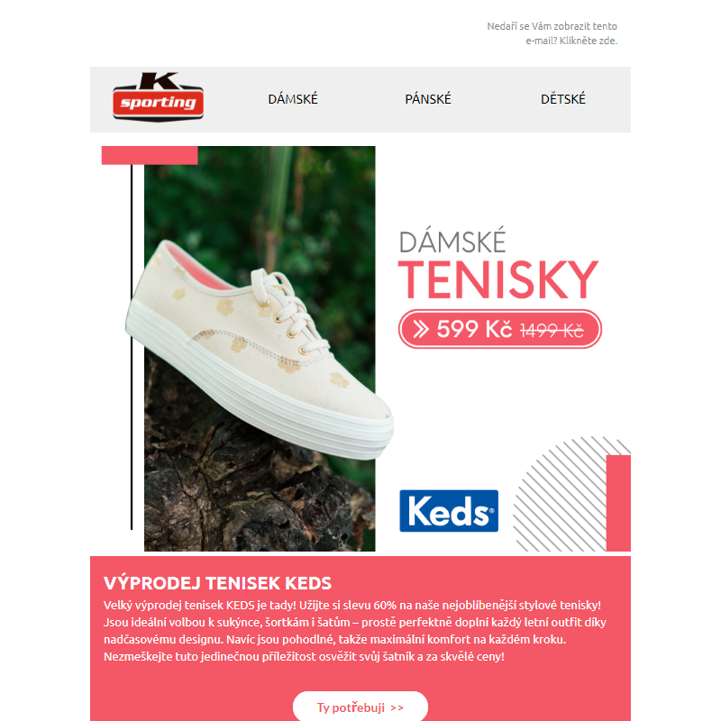 Výprodej | Tenisky Keds a stylové oblečení The People Rep. za skvělé ceny _