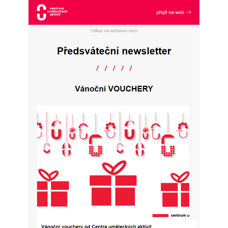 Předsváteční newsletter