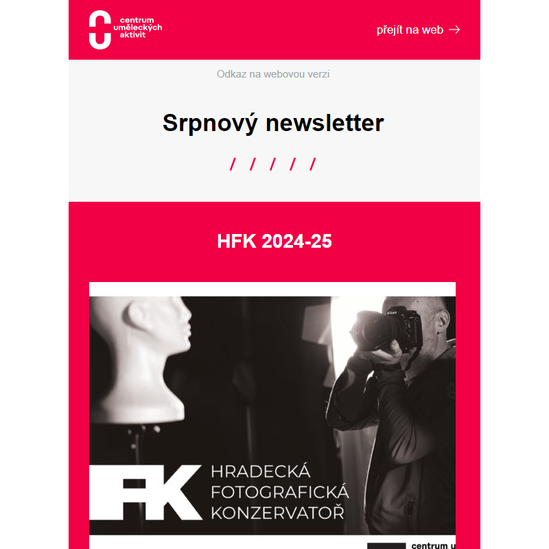 Srpnový newsletter