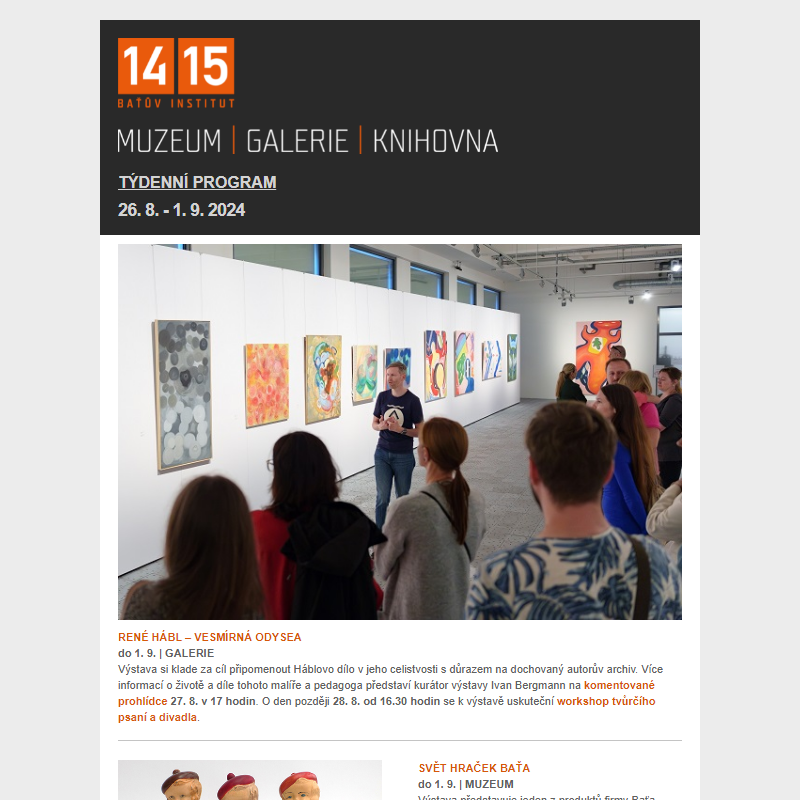 14|15 BAŤŮV INSTITUT | Týdenní program