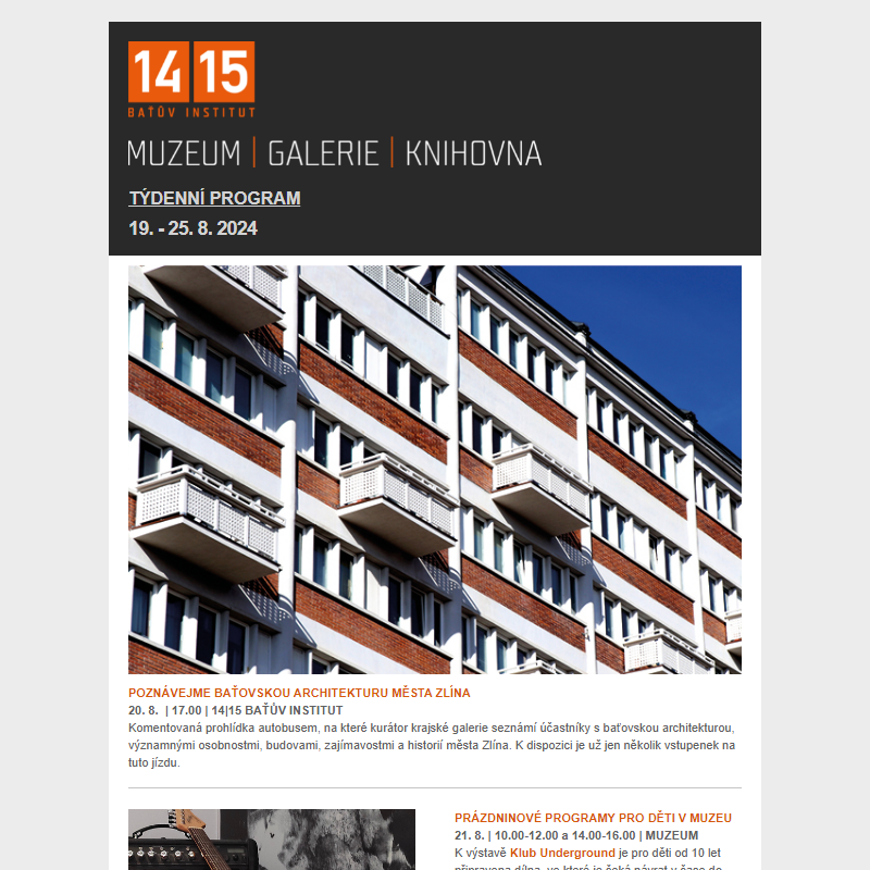 14|15 BAŤŮV INSTITUT | Týdenní program