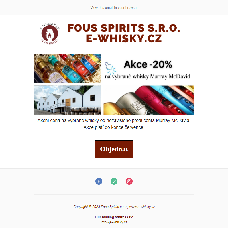Akce na Vbrané whisky Murray McDavid