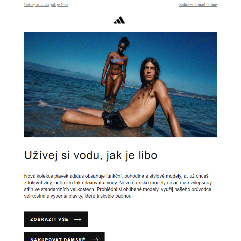 Právě v prodeji: nové plavky adidas s vylepšeným střihem