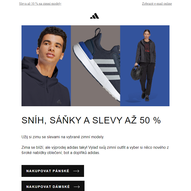 Sníh, sáňky a slevy až 50 %