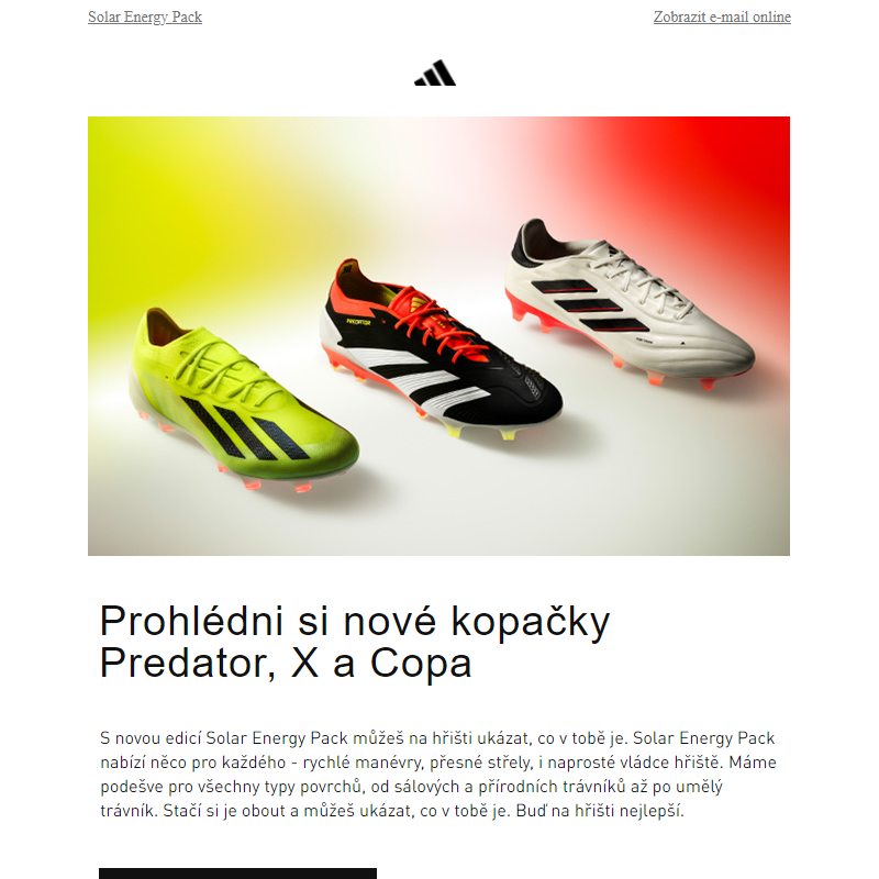 Nové kopačky adidas Football