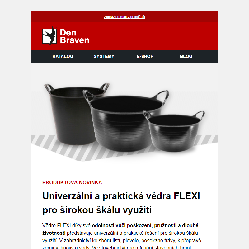 _ Nová univerzální a praktická vědra FLEXI pro širokou škálu využití