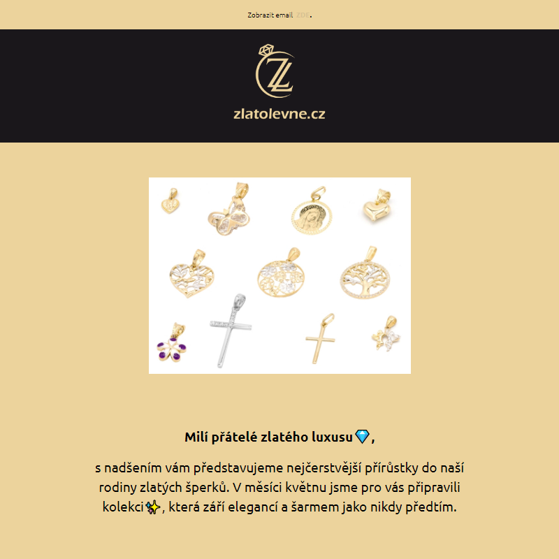 Nové šperky z naší zlaté kolekce __ Zlaté přívěsky právě dorazily! _