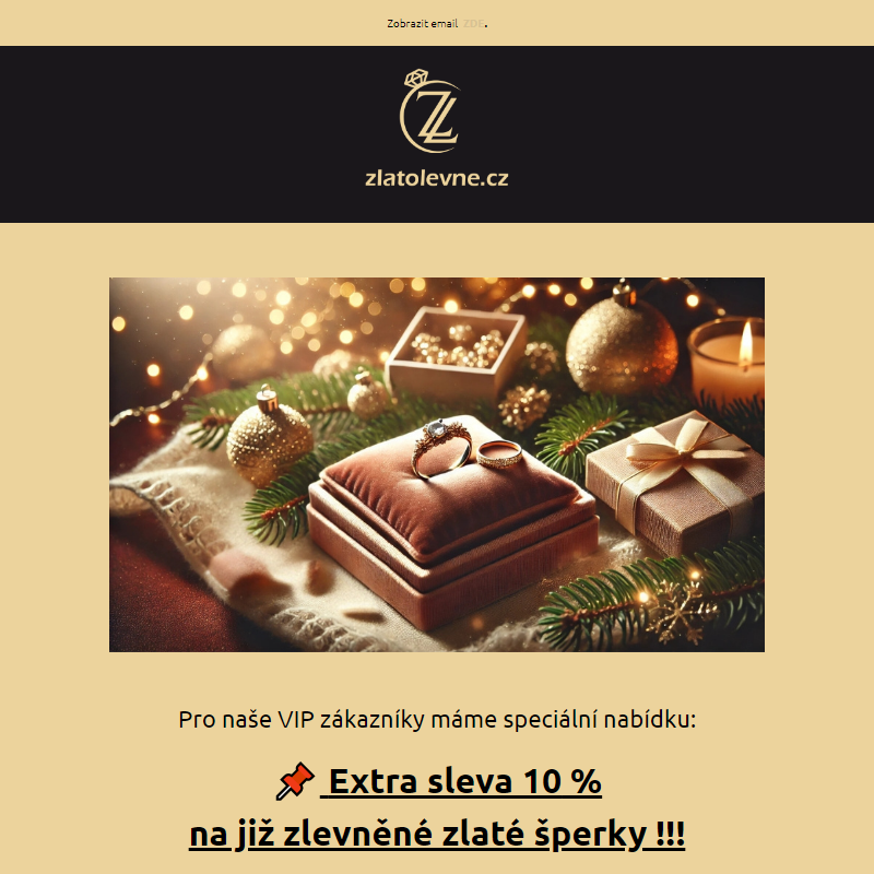 _Extra sleva 10 % na již zlevněné zlaté šperky