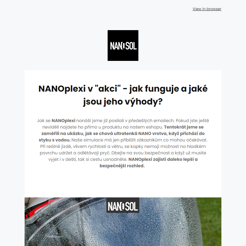 Chcete vidět jak NANOplexi funguje v akci? Video najdete v emailu.