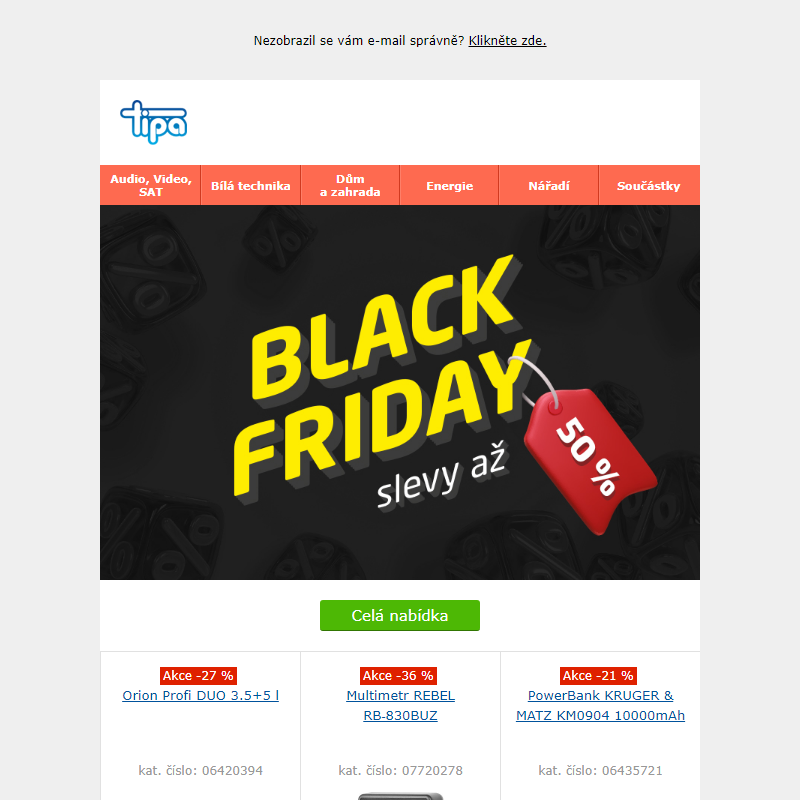 Slevy až 50 % - BLACK FRIDAY