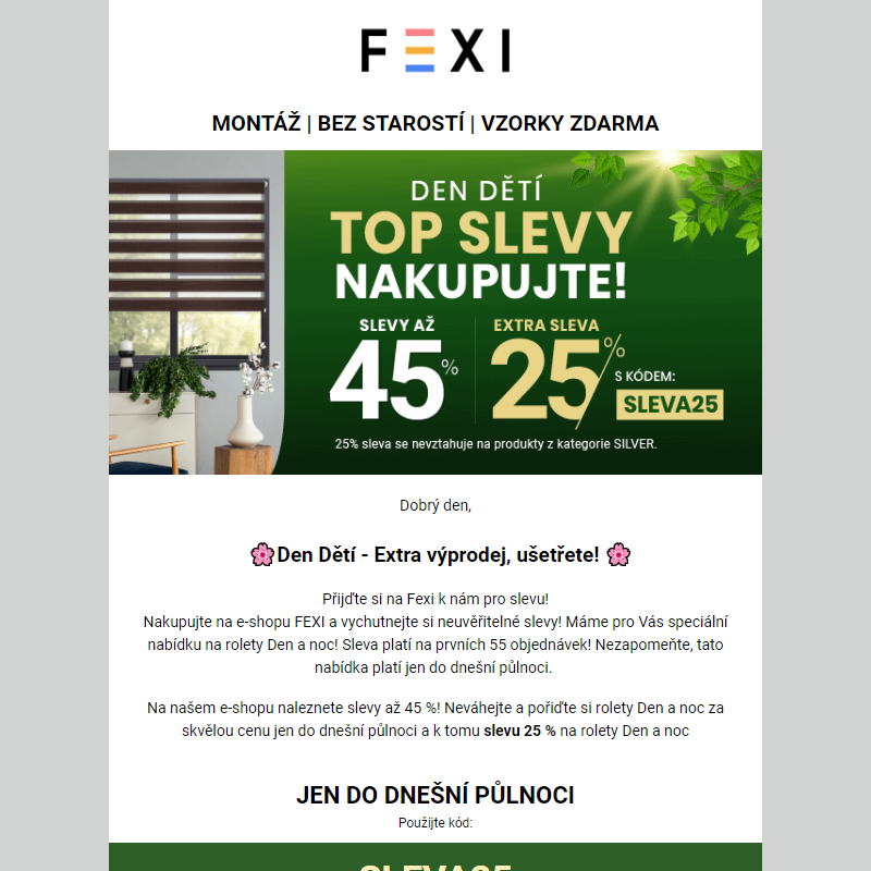 Den Dětí, TOP slevy! Nakupujte! _ Využijte 45% SLEVU _ 25 % k tomu navíc s kódem SLEVA25_