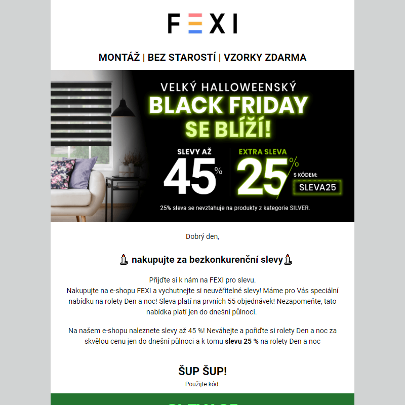 Velký Halloweenský Black Friday __ Využijte 45 % SLEVU _ 25 % k tomu navíc s kódem SLEVA25_