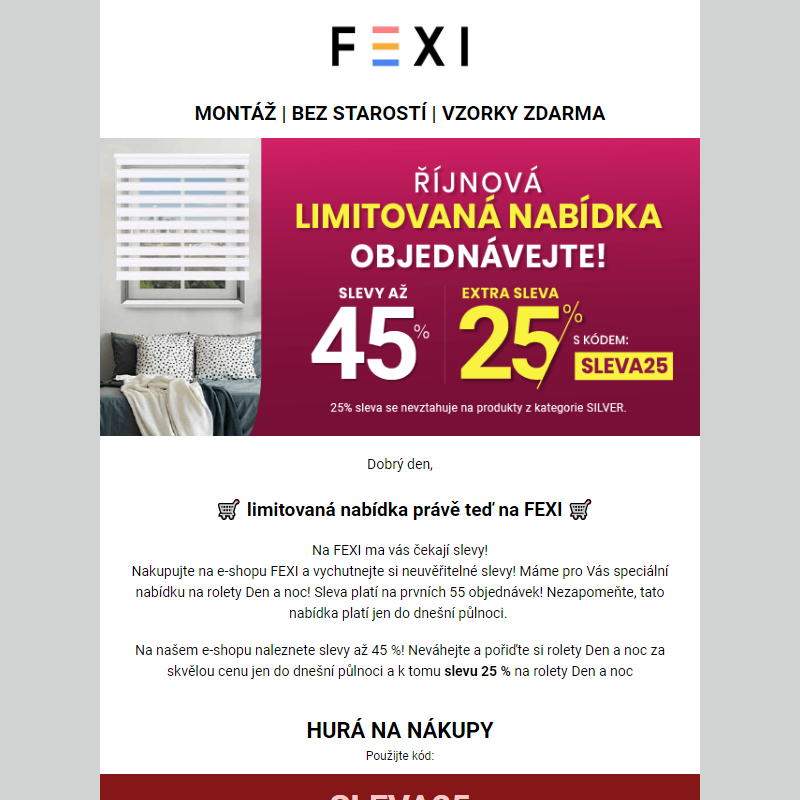 Říjnová Limitovaná nabídka, objednávejte! _ Využijte 45 % SLEVU _ 25 % k tomu navíc s kódem SLEVA25_