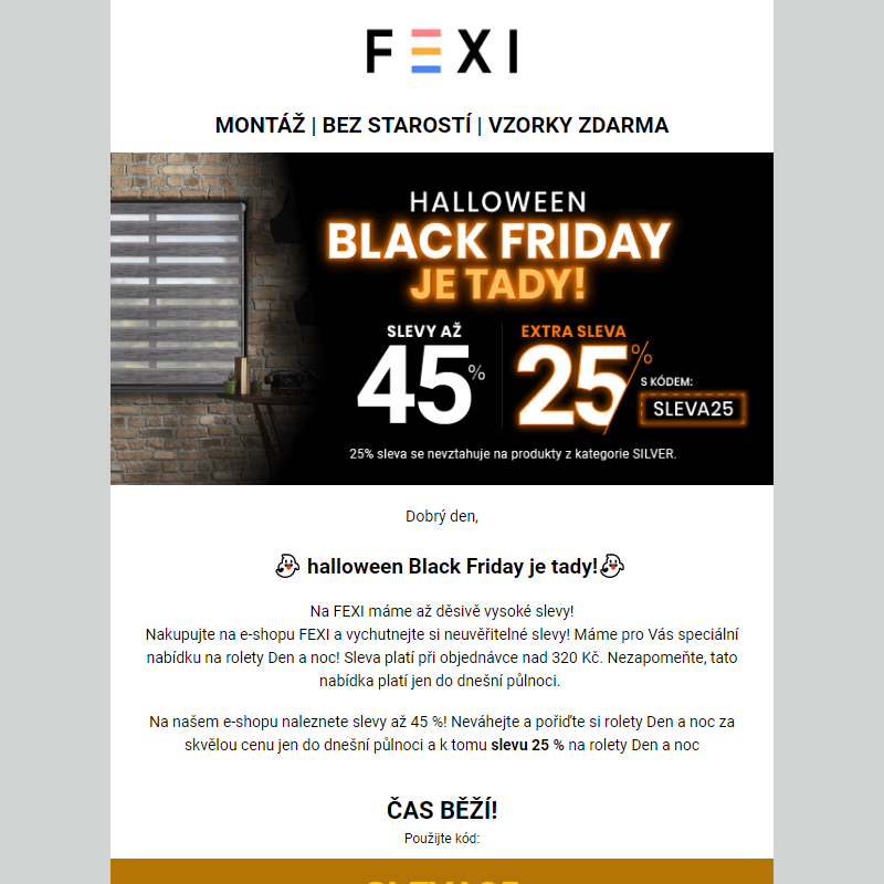 Halloween Black Friday je tady!_ Využijte 45 % SLEVU _ 25 % k tomu navíc s kódem SLEVA25_