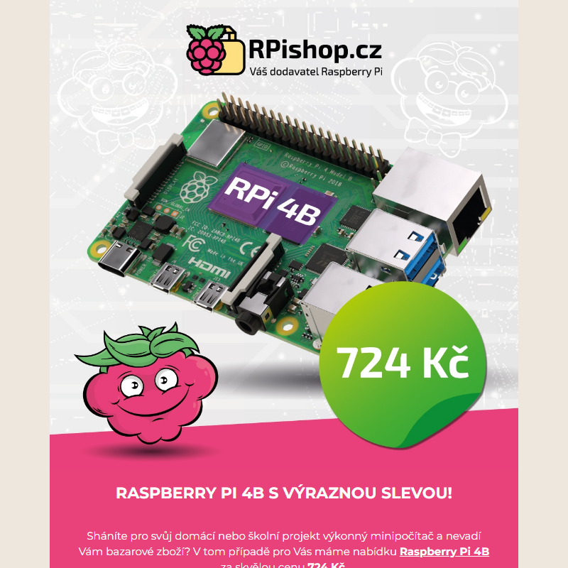 Raspberry Pi 4 za nejlepší cenu