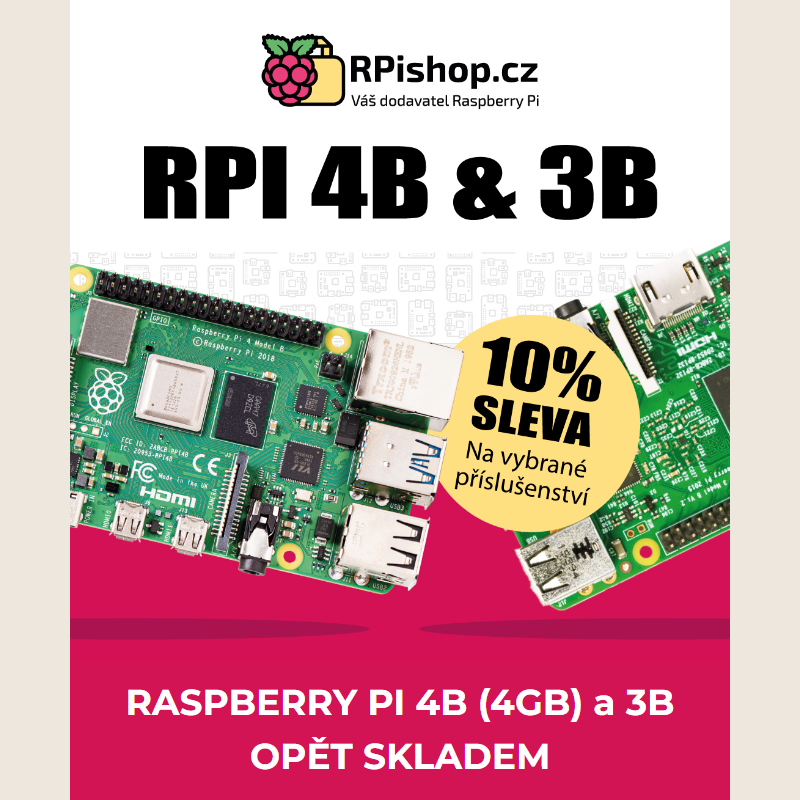 Pozor, Raspberry Pi 4B a 3B skladem