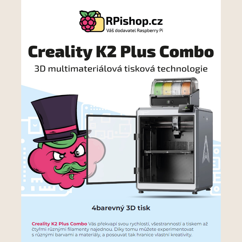 Creality K2 Plus Combo - 4barevný 3D tisk