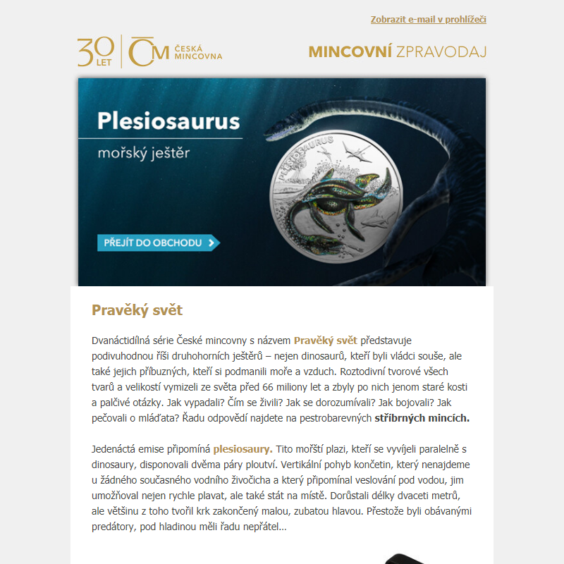 Mořský plesiosaurus