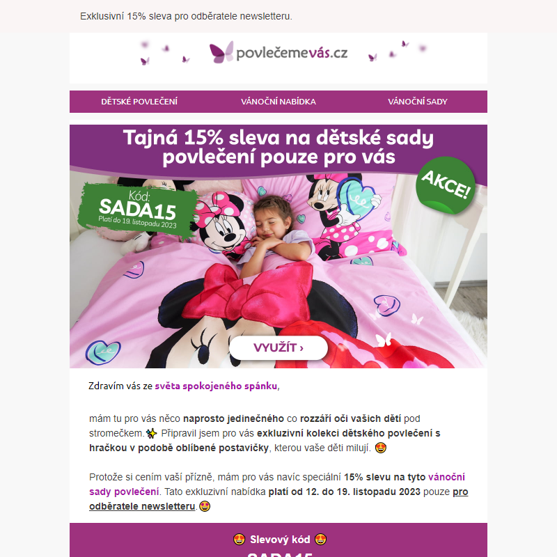 __Psst...Tajná sleva 15 % jen pro vás__