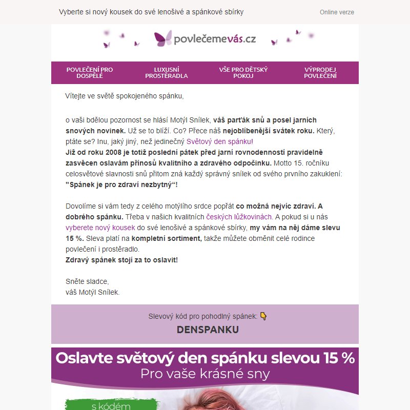 _ Oslavte světový den spánku slevou 15 %