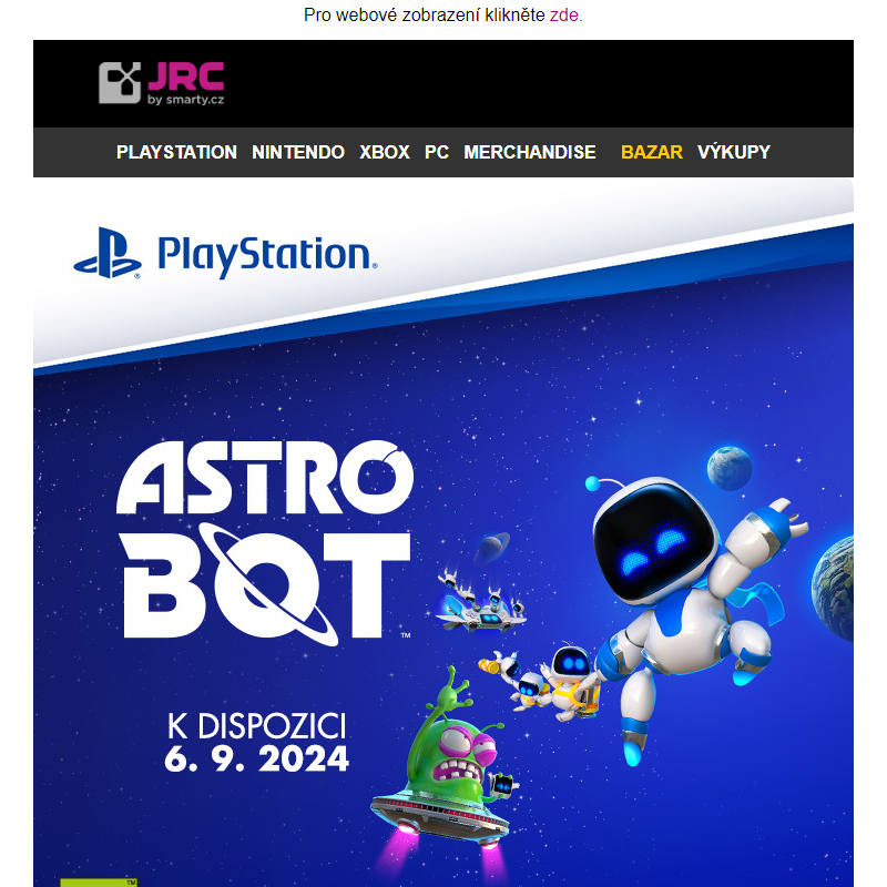 Získej tričko zdarma jako dárek ke hře Astro Bot! __