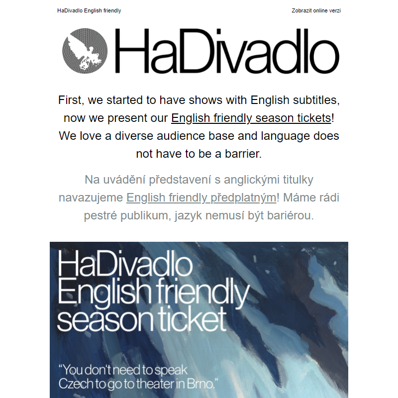 HaDivadlo English friendly – We have subtitles!