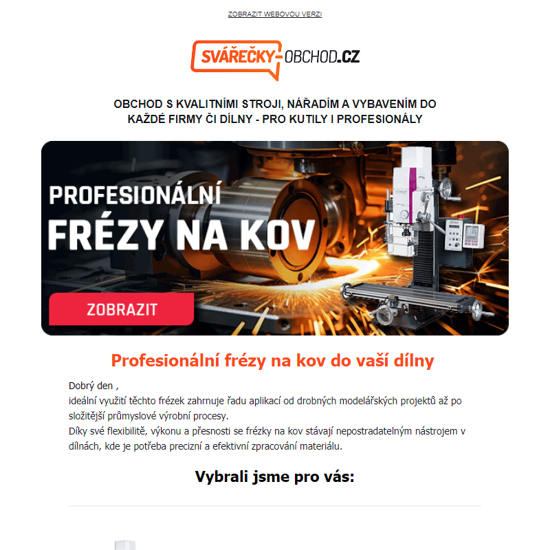 Profesionální frézy na kov do vaší dílny  -  Svarecky-obchod.cz _