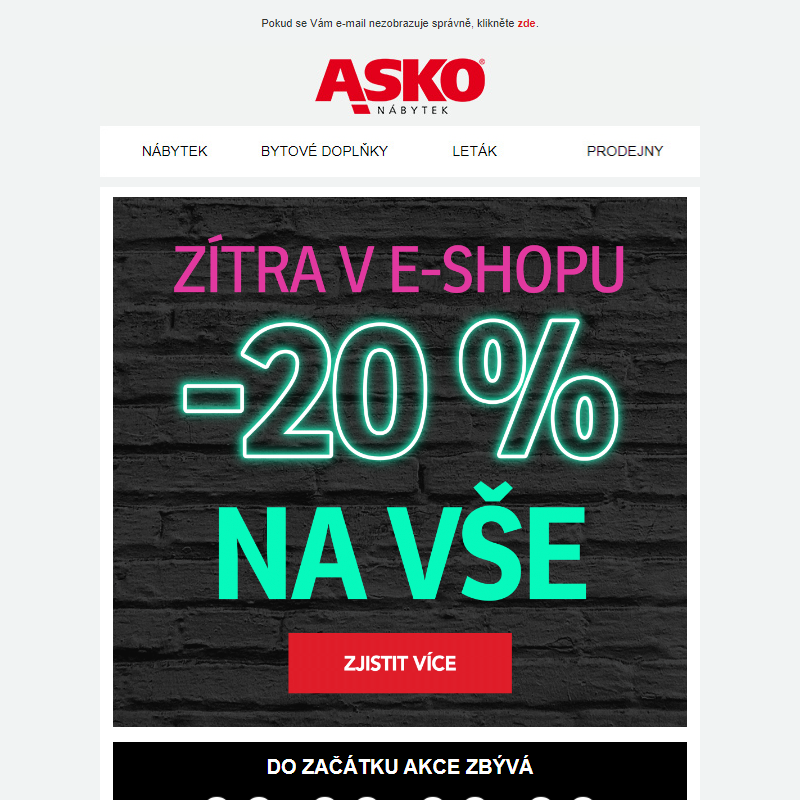 _ SLEVA -20 % na VŠE v e-shopu již zítra!